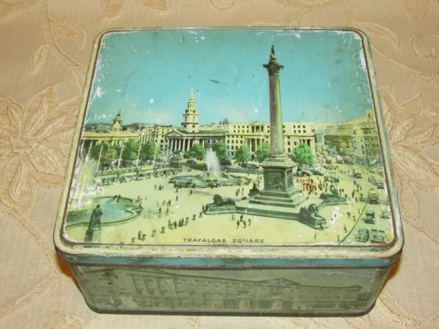 Large Vintage 'Trafalgar Square' By H.B. & S. Tin