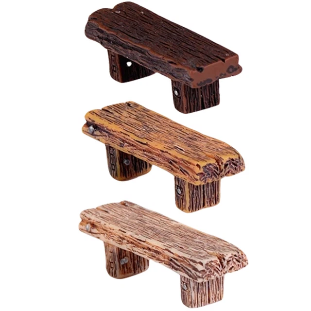 3Pcs Schöne Foto Prop Kleine Bank Decor Bench Modell Für Decor Garten Hause