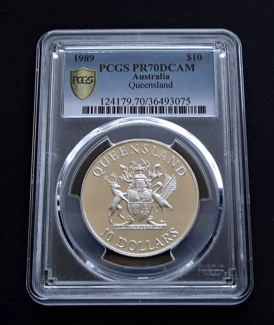 1989 State Series - Queensland Silver Proof $10 Ten Dollar Coin PCGS PR70DCAM