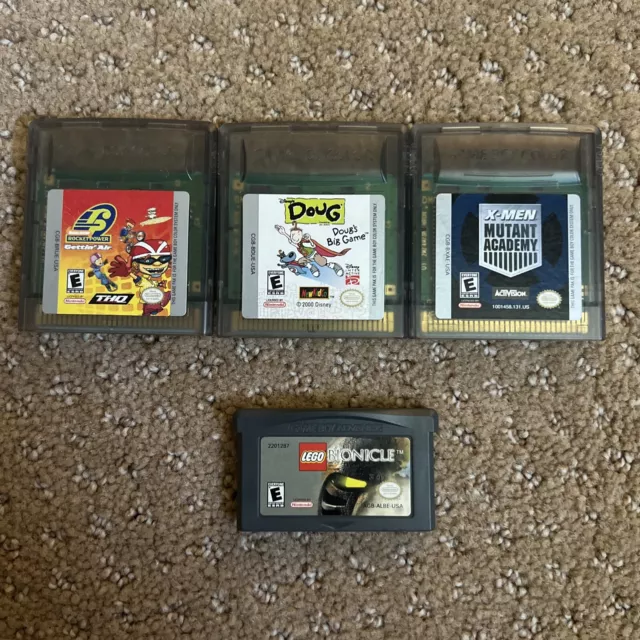 Gameboy Color and Gameboy Advance Lot-X Men, Doug’s Big Game, Rocket Power, Lego
