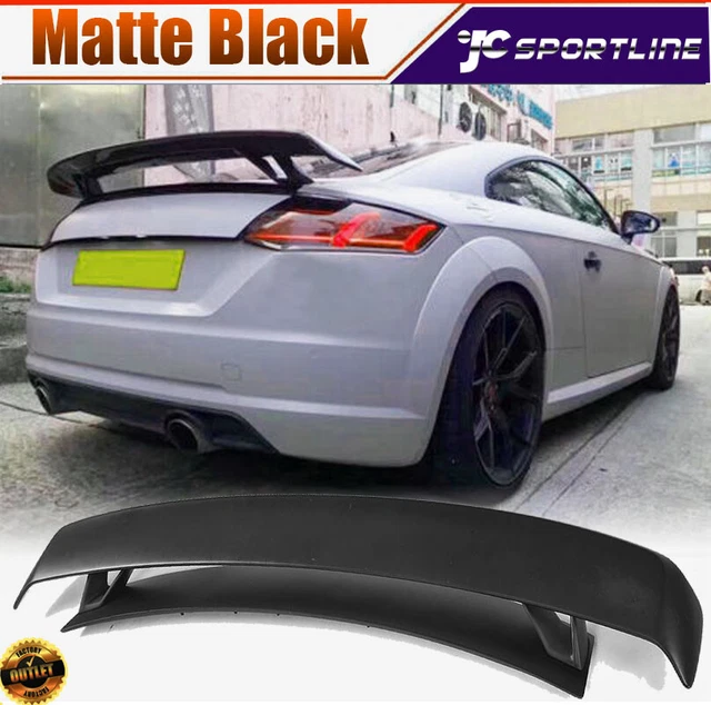 Double-Deck Rear Trunk Spoiler Wing Lip Fit For Audi TT MK2 8J TTS Coupe 2008-14