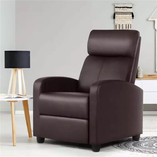 Faux Leather Push Back Theater Recliner Chairs Sofa Theater Seating Club Chairs