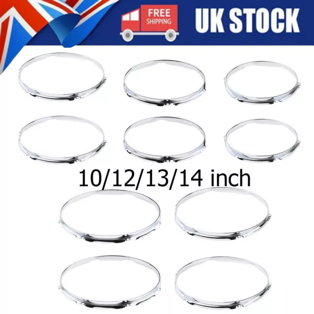 2pcs Iron Snare Drum Hoop Ring Rim Hardware Percussion Parts 10/12/13/14 Inch