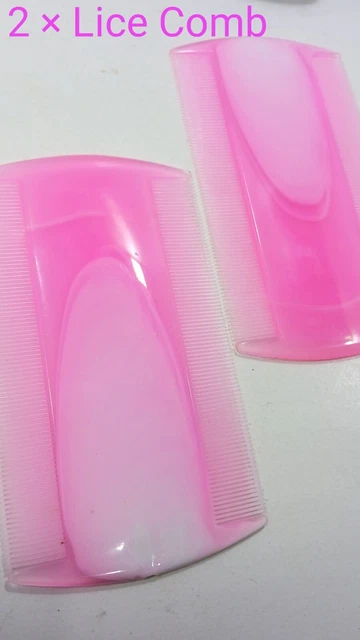 Lice Combs Nit Comb Plastic Pink Double side Lice Detection Hair Lice Remover