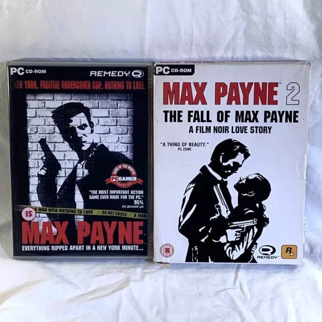 Max Payne & Max Payne 2 PC Game Bundle CD-ROM Windows VGC Free Postage