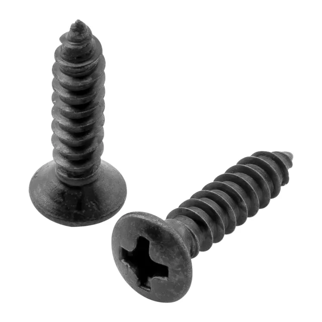 Musiclily Ultra 10Pcs Black 2.5x12mm Stainless Steel Guitar Wood Mounting Screws 3