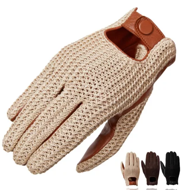 Goatskin Leather Mens Goatskin Leather Gloves  Motorcycle Driving Riding