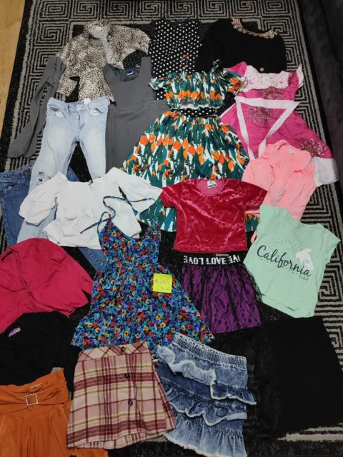 #245💜 Huge Bundle Of Girls Clothes 7-8years GEORGE NEXT RIVER H&M SHEIN PRIMARK