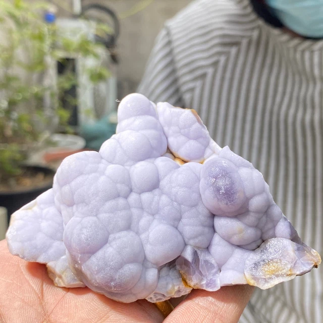 334g Translucent Blue Fluorite Stalactiform After Anhydrite Mineral Peru