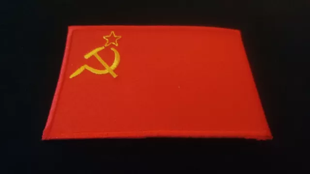Patch Aufnäher Aufbügler Fahne Flagge Sowjetunion UdSSR CCCP 9x5,8 cm