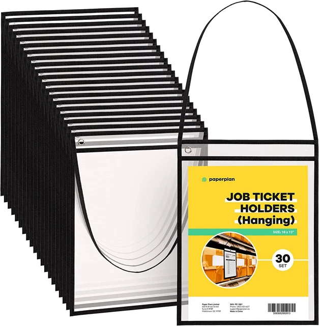 Hanging Job Ticket Holders 9X12 (30 Pack) - Dry Erase Document Holder - Shop Hol