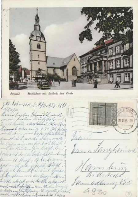 7x alte Postkarten DETMOLD Ansichtskarten 1954-1990 LOT Konvolut AK Foto history