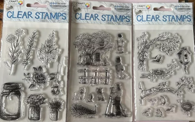 3 Stempelsets Clear Stamps Von Craft Sensations, unbenutzt (#4)