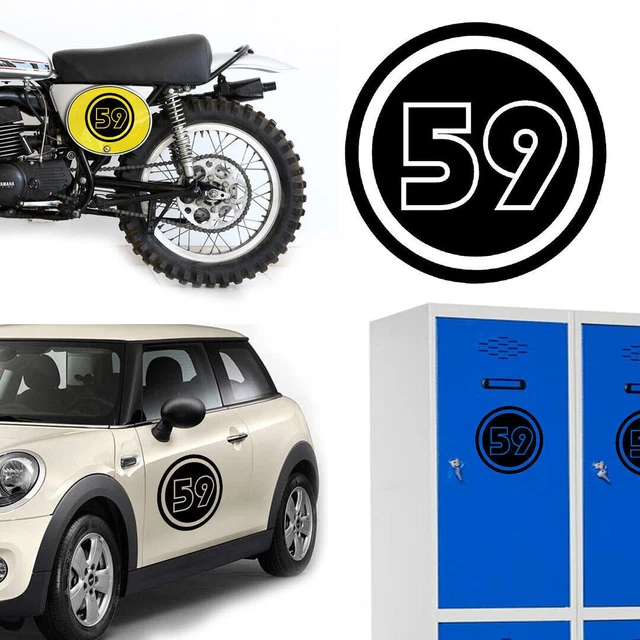 Autocollant Numéro 59 - 15x15 Cm - Stickers-Express - Fabriqué En France