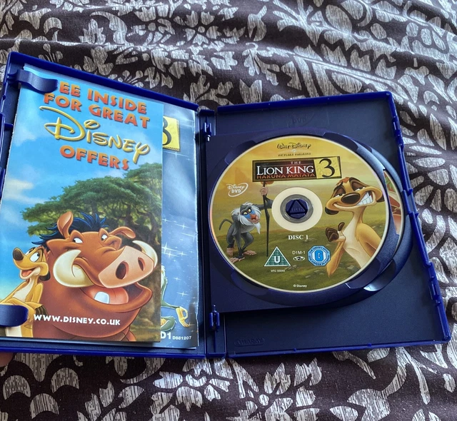 The lion king 3 dvd animation kids film movie disney rated u 2 disc