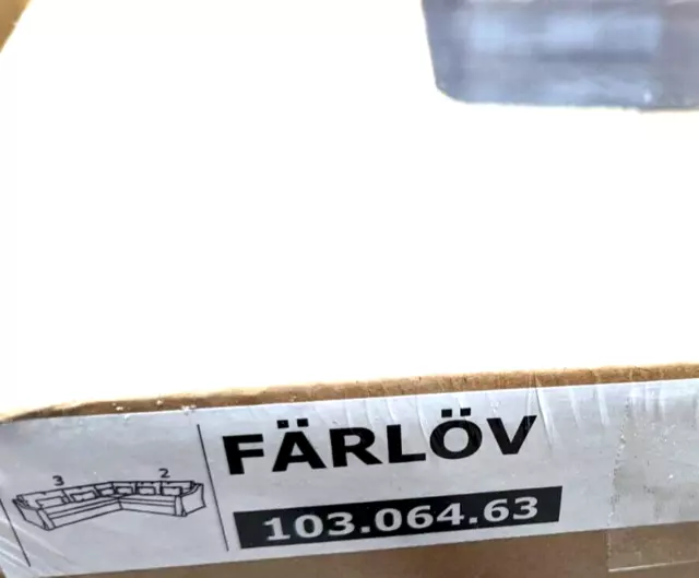 Ikea FARLOV 5 Seat Sectional Sofa LEFT Cover Slipcover DJUPARP DARK GRAY New!