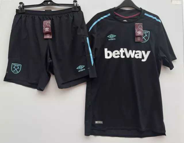 2017/18 West Ham United Away Jersey, Shorts & TIW Polo Shirt Men's Size L Bnwt 2