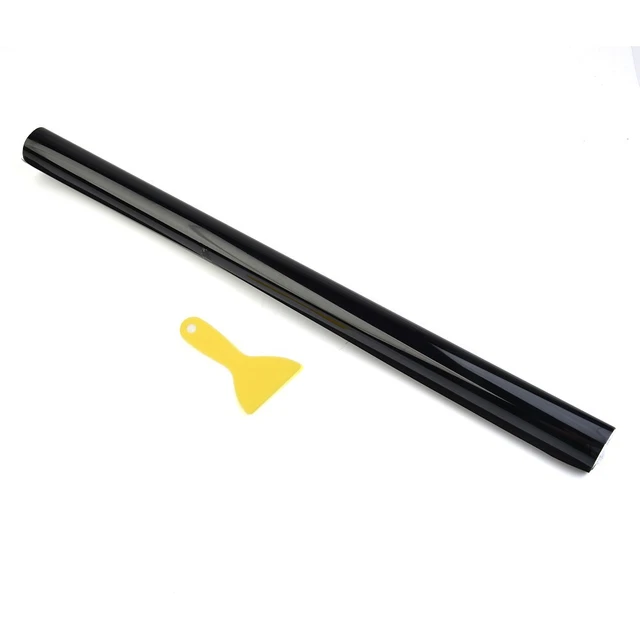 Pellicola tinta vetro auto nero livello Pro 50x100 cm 15% VLT & riduzione calore