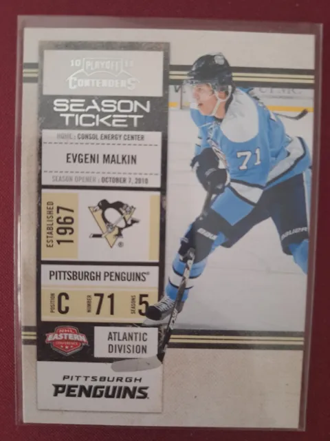 Evgeni Malkin 2010-11 Panini Playoff Contenders #35 Pittsburgh Penguins NHL Card
