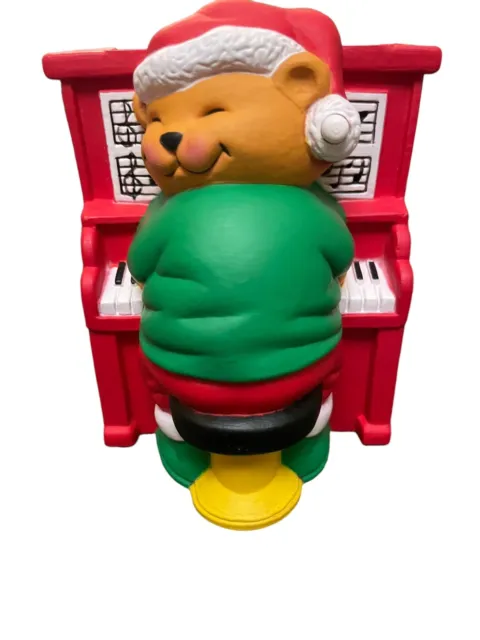 VTG Avon 1992 "Play it Again Mr Keys" Musical Bear Piano Christmas Plug In WORKS
