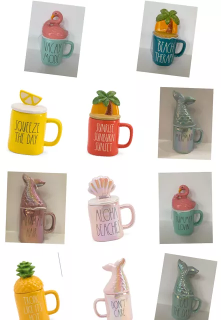Rae Dunn MUGS with TOPPERS ~ YOU CHOOSE ~ Coffee Tea Various Holidays