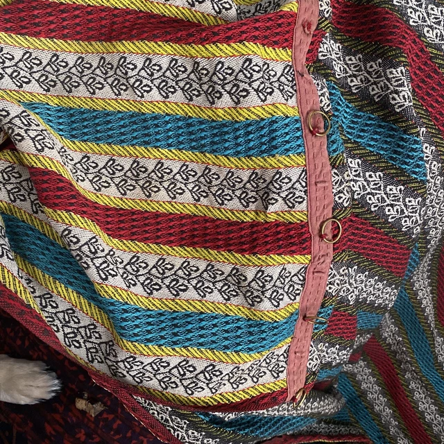 Vintage Mid Century Curtain (1) Material Barcloth ? 1950’s Reversible