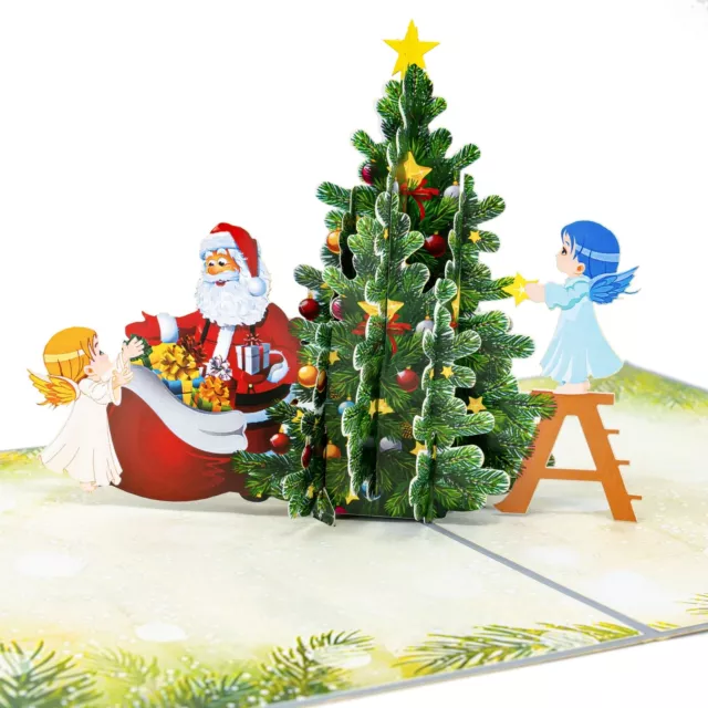 LIMAH® Weihnachtskarte Santa und Kinder