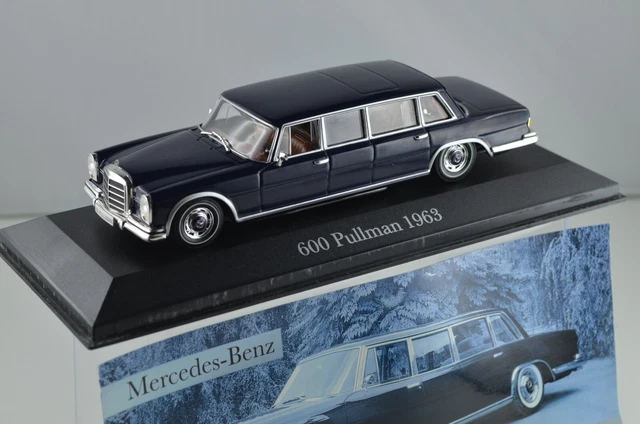 Modèle Réduit MERCEDES 600 PULLMAN 1963 - Échelle 1:43, Marque IXO Pour Altaya, Neuf De Vitrine