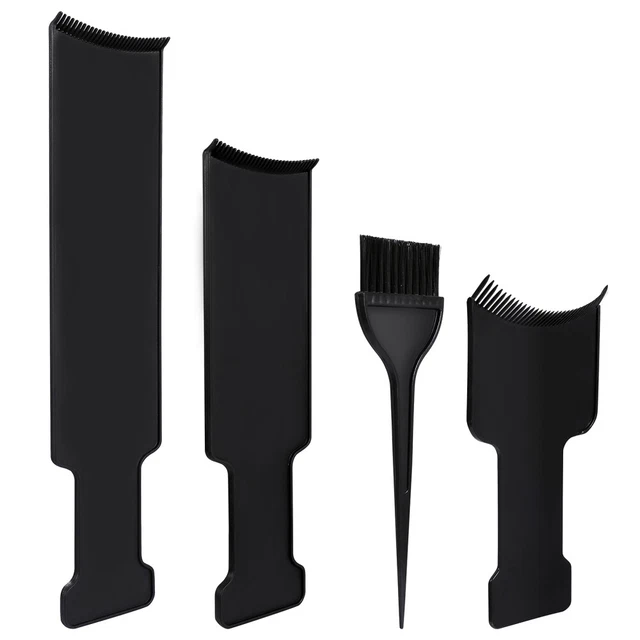 Kit de tablero y cepillo Frcolor 3 tablas de resaltar con dientes 1 coloración para el cabello