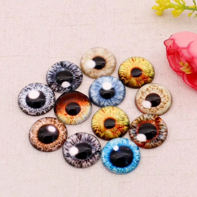 20 piezas Ojos Hágalos Usted Mismo Ojos Rellenos Animales Ojos Dibujos Animados Vidrio