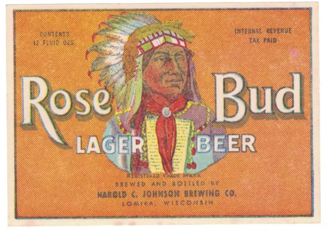 Rose Bud Lager Beer IRTP Label