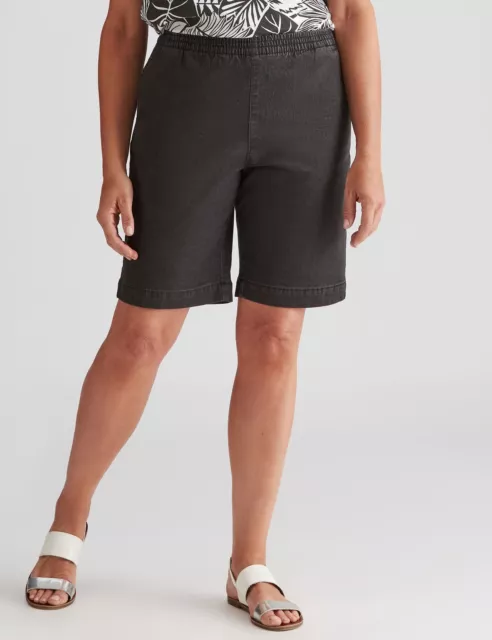 AU 10 - MILLERS - Womens Black Shorts - All Season - Cotton  - Mid Thigh