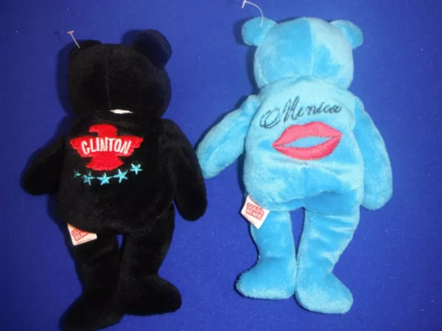 Gold N Bears Beanies Bill Clinton Monica Lewinsky New W/Tags