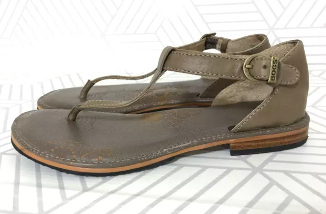 BOGS MEMPHIS THONG Women’s Size 6.5 37 Leather Sandals Shoes $12.00 ...