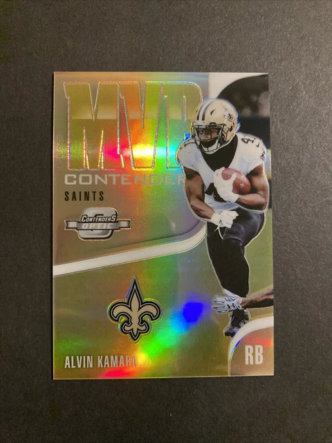 2018 Contenders Optic MVP Contender no. MVP-AK GOLD PRIZM /10 Alvin Kamara