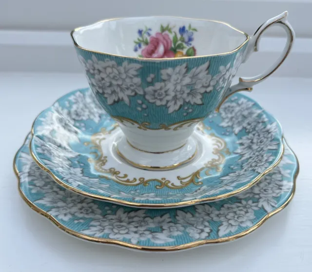 Royal Albert Bone China “ Enchantment “ Tea Cup, Saucer & Plate Trio