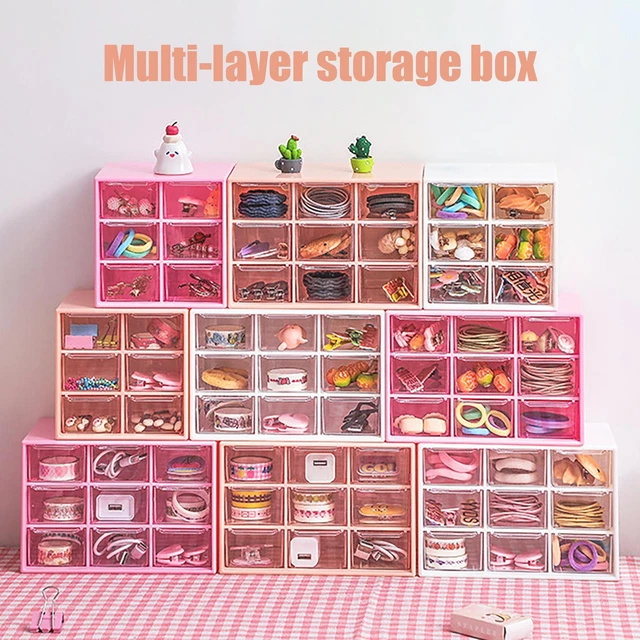 Stationery Organizer Desk Organizer with Drawers Jewelry Storage Box for Office