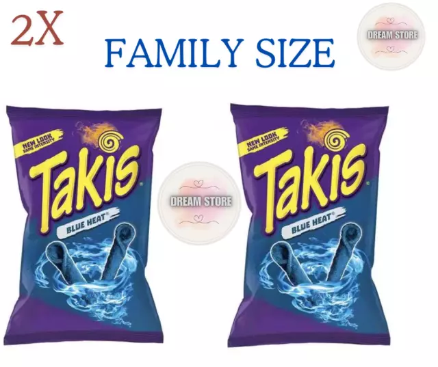 Takis Blue heat Hot Chili Pepper New flavored, Great Spicy and crunchy  taste | Takis Blue Heat rolled tortilla chips| (NET WT 9.9oz. / 280.66g)  (Pack