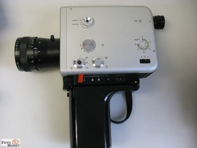 Set: Braun Nizo S560 Super 8 Fotocamera Obiettivo Schneider Variogon 1,8/7-56