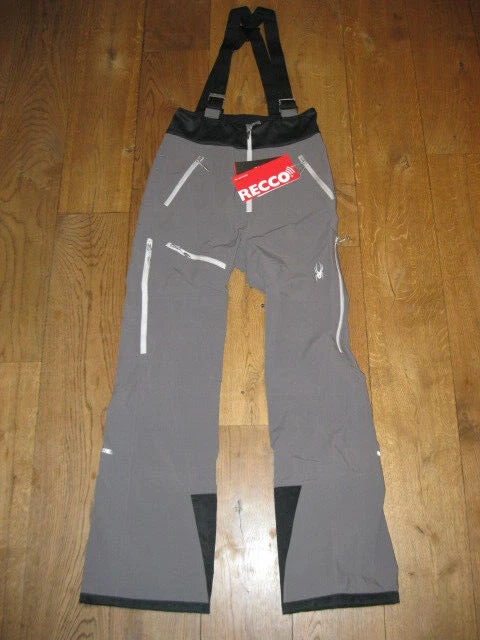 Spyder Nordwand BIB SHELL Damen Ski Alpine Latzhose Anthrazid Schwarz Gr L NEU