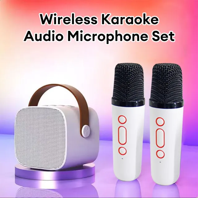 Portable Mini Bluetooth Speaker Karaoke Machine Wireless Microphone Kids Gift