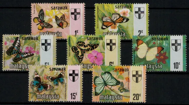 Malaiische Staaten Sarawak; Schmetterlinge 1971 kpl. **  (15,-)
