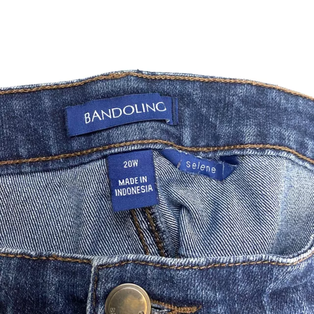 Bandolino Selene Skinny Women's size 20W Dark Wash Blue Denim Jeans 3
