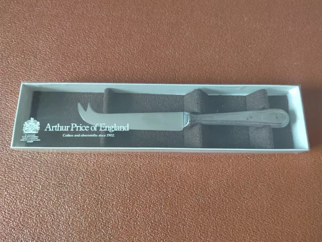 Vintage Silver Plated Arthur Price England 20½Cm Bead Pattern Cheese Knife Boxed