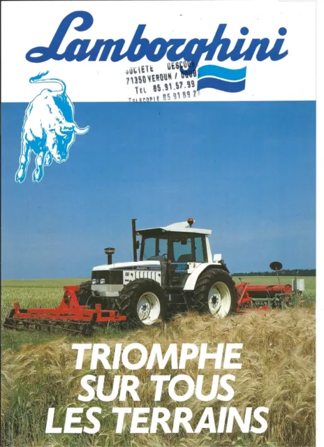 brochure  prospekt  prospectus tracteur LAMBORGHINI   GAMME