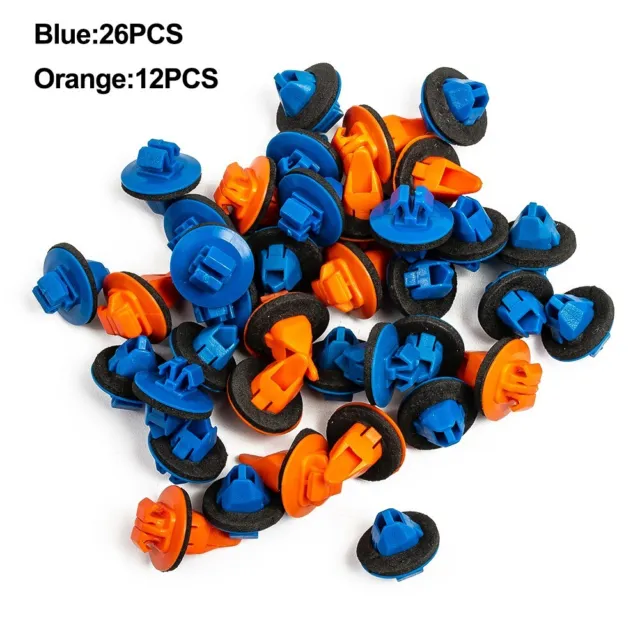 38pcs Retainer Clips Fender Flare Blue+Orange For Toyota-Tacoma 75397-35010