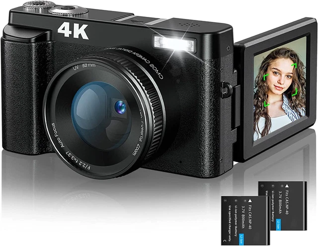 Cámara Digital 48MP 4K Doble Pantalla Para Niños Y Principiantes - Zoom 18X
