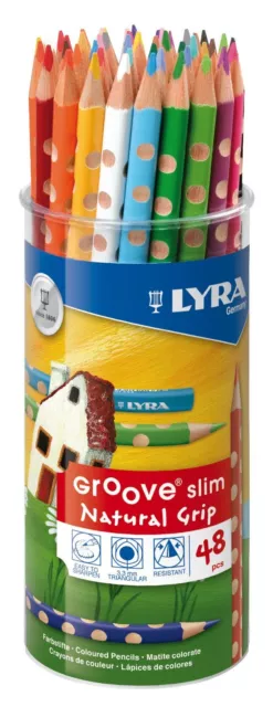 LYRA Groove Slim Größe Dreieckig Farbstifte Desktop Topf Mit 48