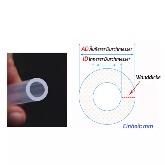 Manguera de silicona muy suave ID 0,5MM a 50MM también para alimentos, bebida láctea 3