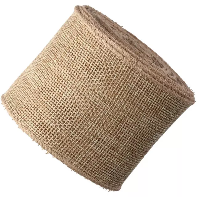 Solid Wired Edge Ribbon Burlap Burlap Roll Christmas Ribbon  Outdoor Decoration